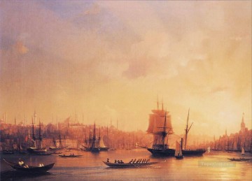 dusk on the golden horn 1845 Romantic Ivan Aivazovsky Russian Oil Paintings